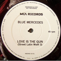 Blue Mercedes Love Is The Gun USED VINYL 12INCH PROMO