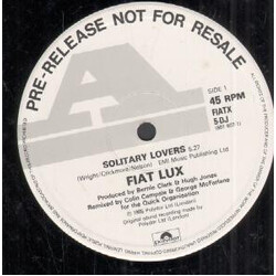 Fiat Lux Solitary Lovers USED VINYL 12INCH SINGLE PROMO
