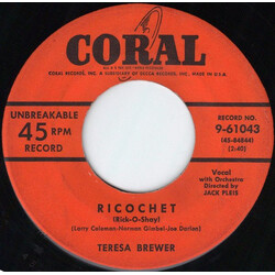 Teresa Brewer Ricochet (Rick-O-Shay) / Too Young To Tango Vinyl 7" USED