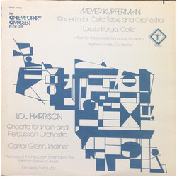 Meyer Kupferman / Lou Harrison Concerto For Cello, Tape And Orchestra / Concerto For Violin And Percussion Orchestra Vinyl LP USED