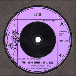 Lulu Take Your Mama For A Ride (Part 1) USED VINYL 7INCH 45 RPM SINGLE