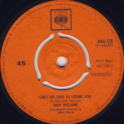 Andy Williams Can't Get Used To Losing You USED VINYL 7INCH SINGLE 45 RPM