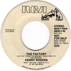 Kenny Rogers The Factory Vinyl 7" USED