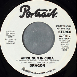 Dragon (5) April Sun In Cuba Vinyl 7" USED