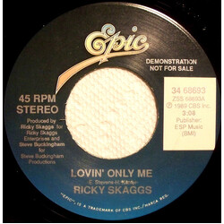Ricky Skaggs Lovin' Only Me USED VINYL 7INCH 45 RPM PROMO