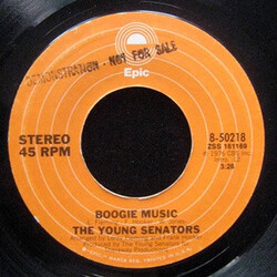 The Young Senators Boogie Music USED VINYL 7INCH 45 RPM