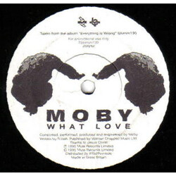 Moby What Love VINYL 7" USED