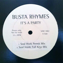 Busta Rhymes It's A Party USED VINYL 12INCH PROMO