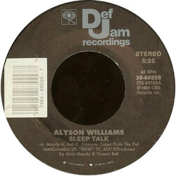 Alyson Williams Sleep Talk USED VINYL 7INCH 45 RPM STYRENE STEREO