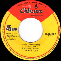 The Beatles And I Love Her = Y Yo La Quería USED VINYL 7INCH 45 RPM SINGLE