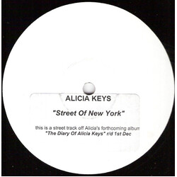 Alicia Keys Streets Of New York USED VINYL 12INCH WHITE LABEL PROMO