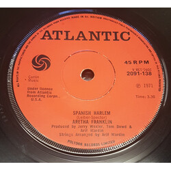 Aretha Franklin Spanish Harlem / Lean On Me USED VINYL 7INCH 45 RPM SINGLE