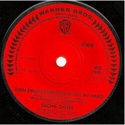 Sacha Distel Rain Drops Keep Fallin' On My Head USED VINYL 7INCH 45 RPM SINGLE