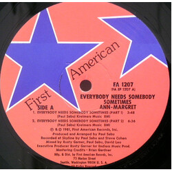 Ann Margret Everybody Needs Somebody Sometimes VINYL 12" USED
