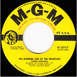 Tommy Edwards The Morning Side Of The Mountain / Please Mr. Sun USED VINYL 7INCH 45 RPM SINGLE REPRESS