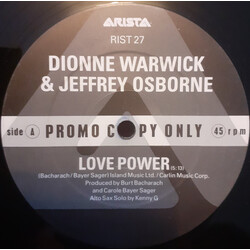 Dionne Warwick / Jeffrey Osborne Love Power USED VINYL 12INCH 45 RPM PROMO