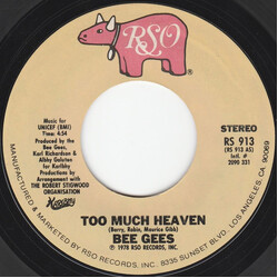 Bee Gees Too Much Heaven USED VINYL 7INCH 45 RPM SINGLE STEREO