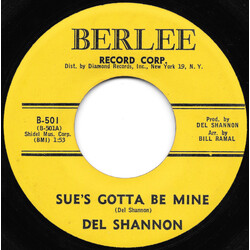 Del Shannon Sue's Gotta Be Mine Vinyl 7" USED