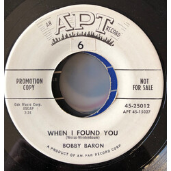 Bobby Baron When I Found You USED VINYL 7INCH 45 RPM PROMO