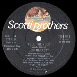 Leif Garrett Feel The Need / New York City Nights Vinyl 12" USED