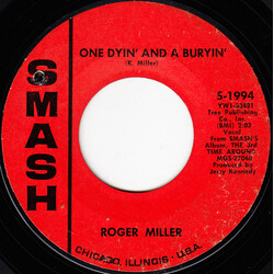 Roger Miller One Dyin' And A Buryin' USED VINYL 7INCH 45 RPM SINGLE STYRENE MONO