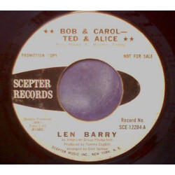 Len Barry Bob & Carol & Ted & Alice / In My Present State Of Mind USED VINYL 7INCH 45 RPM PROMO