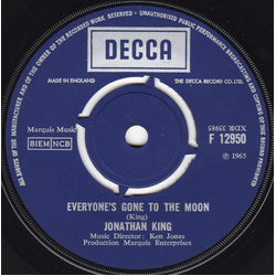 Jonathan King Everyone's Gone To The Moon Vinyl 7" USED