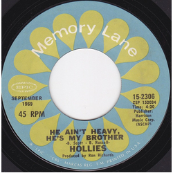 The Hollies He Ain't Heavy, He's My Brother / Carrie-Anne Vinyl 7" USED