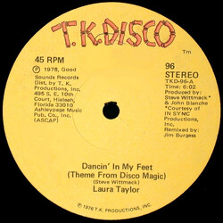 Laura Taylor Dancin' In My Feet (Theme From Disco Magic) USED VINYL 12INCH 45 RPM