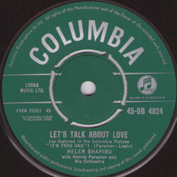 Helen Shapiro / Norrie Paramor And His Orchestra Let's Talk About Love USED VINYL 7INCH 45 RPM SINGLE