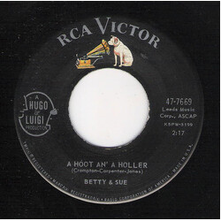 Betty & Sue A Hoot An' A Holler / Tears, Tears USED VINYL 7INCH 45 RPM SINGLE