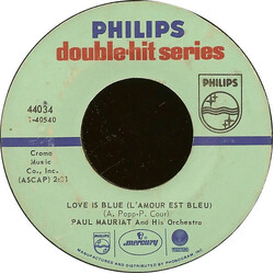 Paul Mauriat And His Orchestra Love Is Blue (L'Amour Est Bleu) / Black Is Black VINYL 7" USED