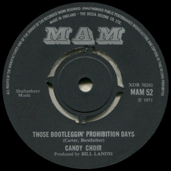 The Candy Choir Those Bootleggin' Prohibition Days Vinyl 7" USED
