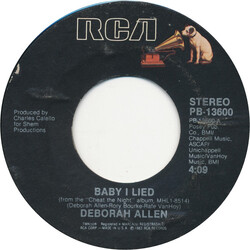 Deborah Allen Baby I Lied USED VINYL 7INCH 45 RPM SINGLE