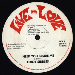 Leroy Sibbles / Junior Murvin Need You Beside Me / World Inflation USED VINYL 12INCH 45 RPM