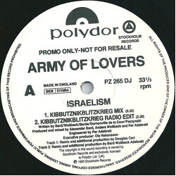 Army Of Lovers Israelism VINYL 12" USED