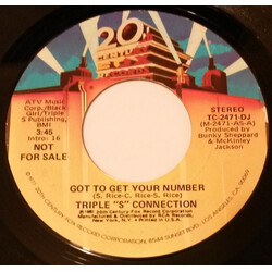 Triple S Connection Got To Get Your Number USED VINYL 7INCH 45 RPM SINGLE PROMO STEREO MONO