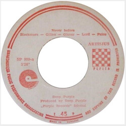 Deep Purple Never Before / When A Blind Man Cries USED VINYL 7INCH