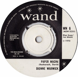 Dionne Warwick Paper Maché USED VINYL 7"