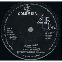 Roger Whittaker Mamy Blue USED VINYL 7INCH SINGLE 45 RPM