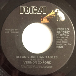 Vernon Oxford Clean Your Own Tables USED VINYL 7INCH 45 RPM SINGLE STEREO