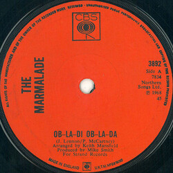 The Marmalade Ob-La-Di Ob-La-Da USED VINYL 7INCH 45 RPM SINGLE