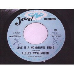 Albert Washington Love Is A Wonderful Thing / I Wanna Know How You Feel USED VINYL 7INCH 45 RPM PROMO
