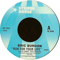 Eric Burdon Run For Your Life USED VINYL 7INCH 45 RPM STEREO
