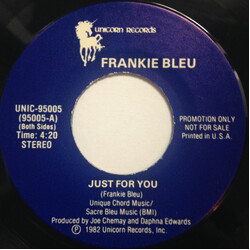 Frankie Bleu Just For You USED VINYL 7INCH 45 RPM PROMO