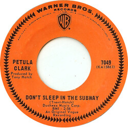 Petula Clark Don't Sleep In The Subway USED VINYL 7INCH 45 RPM SINGLE STYRENE