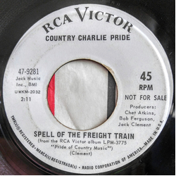 Charley Pride Spell Of The Freight Train / Does My Ring Hurt Your Finger Vinyl 7" USED