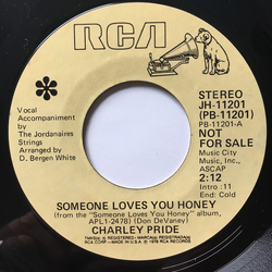 Charley Pride Someone Loves You Honey Vinyl 7" USED
