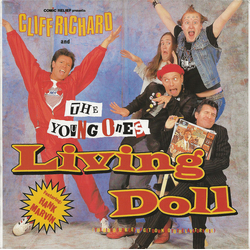 Comic Relief / Cliff Richard / The Young Ones / Hank Marvin Living Doll Vinyl 12" USED