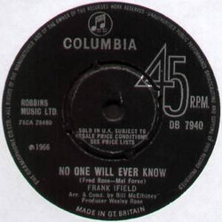 Frank Ifield No One Will Ever Know USED VINYL 7INCH